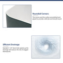 Square Vessel Bathroom Sink - Green