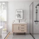 20 X 28" Bathroom Medicine Cabinet With Mirror Wall Mounted LED Bathroom Mirror Cabinet With Lights, Anti-Fog, Waterproof, Dimmable, 3000K~6000K, Single Door, Touch Swich, Storage Shelves - Silver