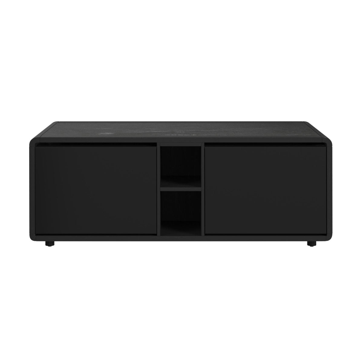 Halo Smart Coffee Table With Fridge And Speaker in Black by Elements International, view 2