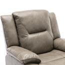 3 Seater Home Theater Recliner Manual Recliner Chair With A LED Light Strip Two Built-In Cup Holders For Living Room