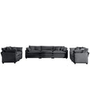 Elegant Corduroy Oversized Sectional Sofa Set With Deep Seats And Flexible Layout