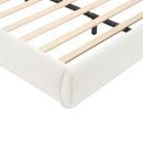 Upholstered Simple Modern Bedroom Bed With Curved Headboard