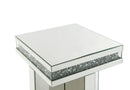 Noralie - 24"H End Table - Mirrored & Faux Diamonds