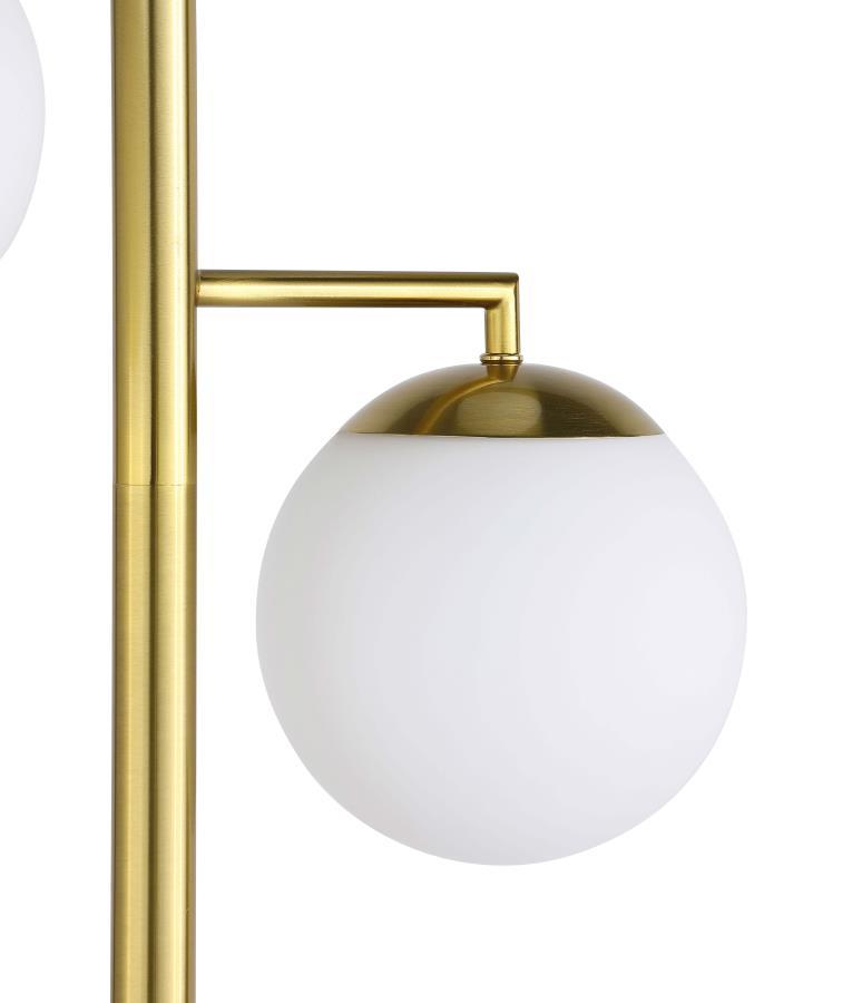 Sena - Spherical Bulb Tree Metal Floor Lamp - Gold