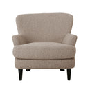 Melodique - Boucle Fabric Upholstered Club Chair With Tapered Legs