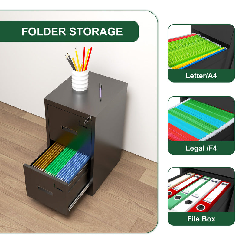 Modern Drawer Metal Vertical File Cabinet With Lock And Card Slot For Office