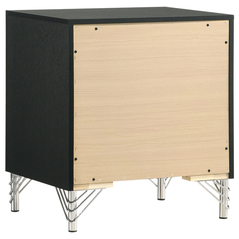 Lucia - 2-Drawer Nightstand Bedside Table - Black