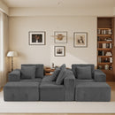 Modular U-Shaped Sectional Sofa With Reversible Design