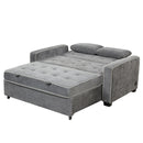 Upholstered Sleeper Bed Sofa With Dual USB Charging, Adjustable Backrest
