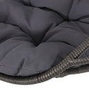 Rustic Hanging Basket Chair With Cushion