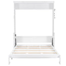 Murphy Bed With Desk, LED Lights & USB Charging Station