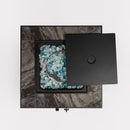 Propane Gas Square Fire Pit, Tile Tabletop With Beautiful Wicker Base For Outside