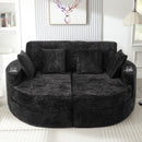 Boneless Design Upholstered Sofa Bed With Cup Holders