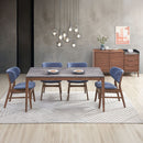 Bevis - Dining Table - Engineered Stone Top & Walnut