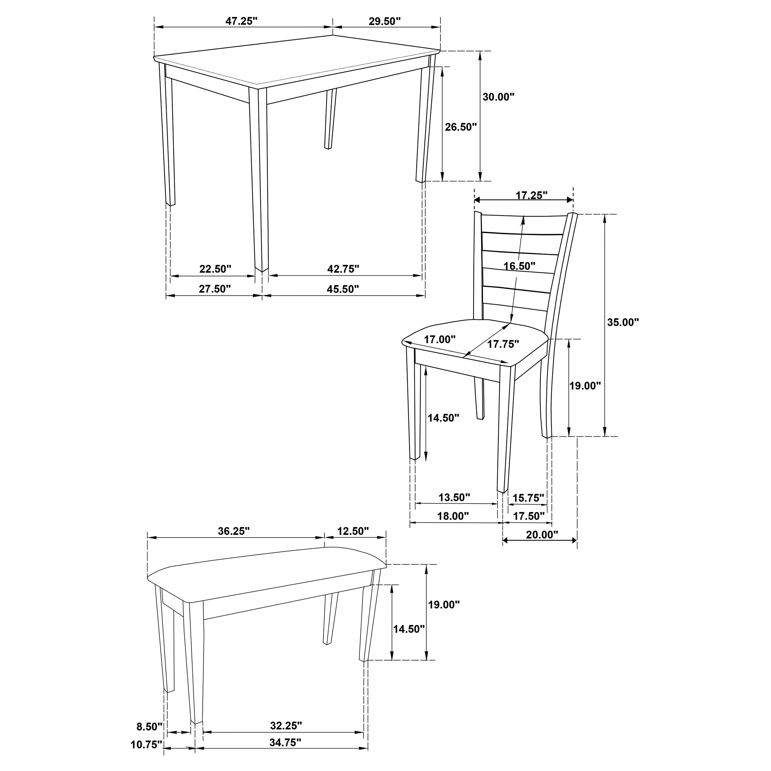Guillen 5-piece Rectangular Dining Table Set Cappuccino — view 16