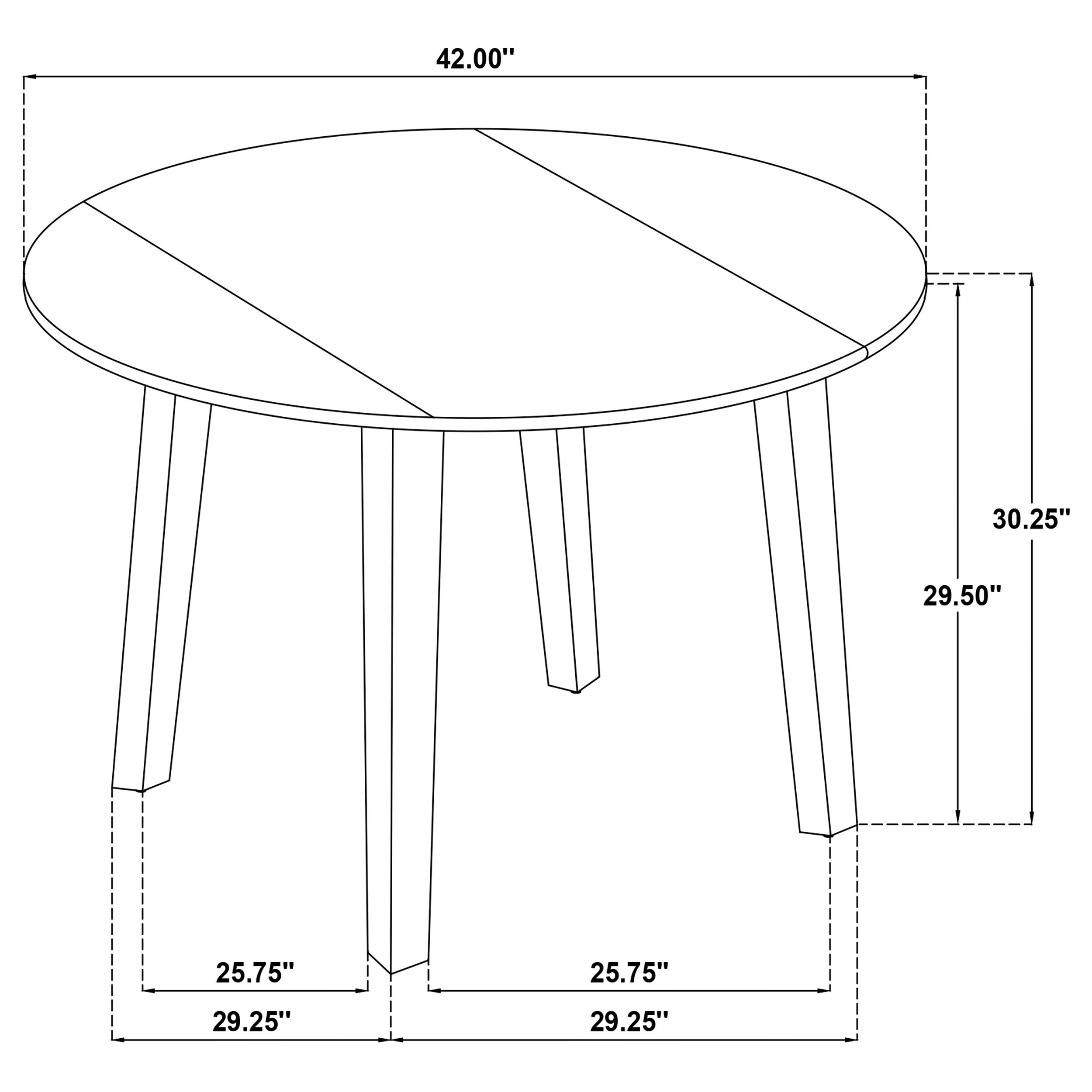 Barton 5-piece Round Wood Dining Table Set Dark Brown — view 18