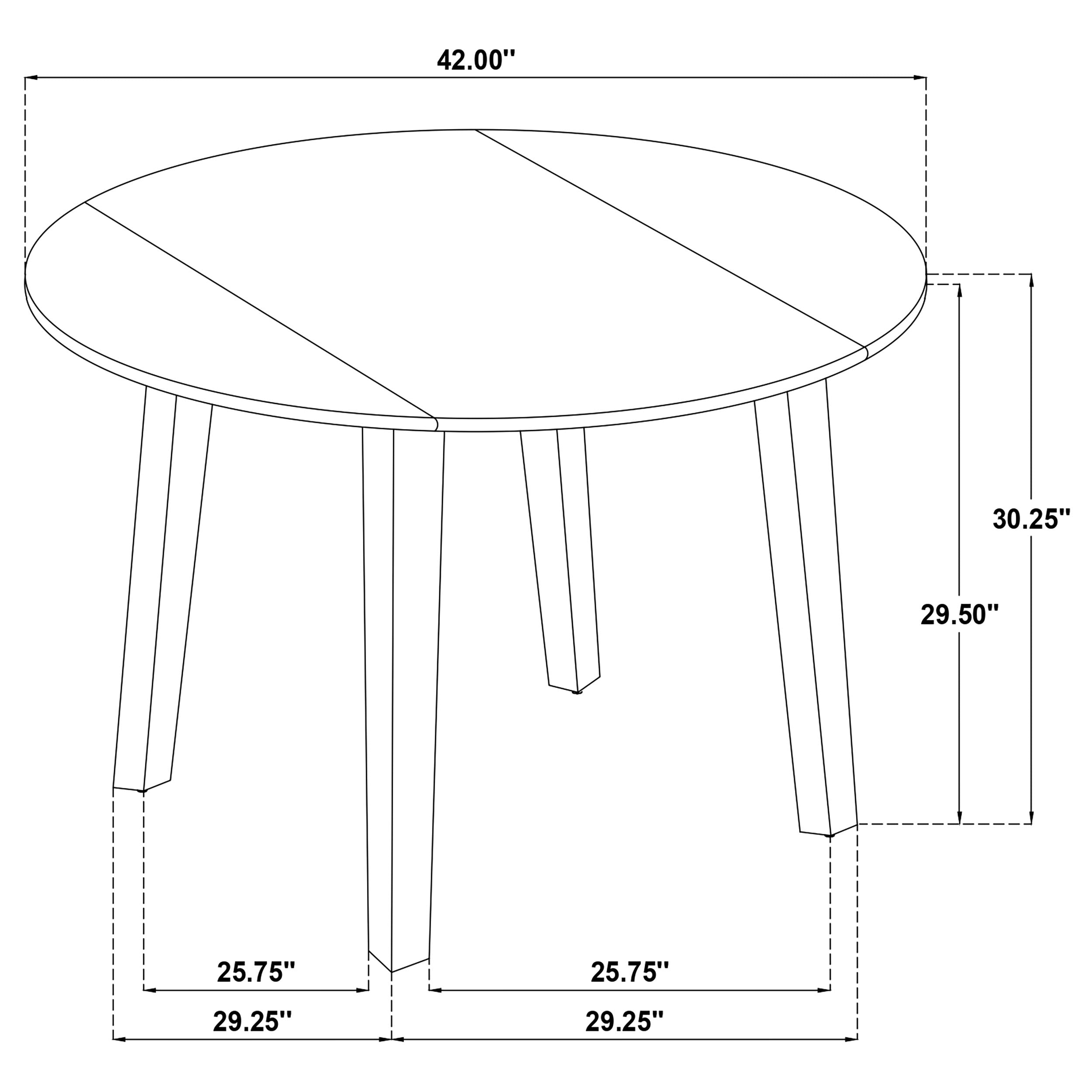 Catley 5-piece Round Drop Leaf Dining Table Set Dark Coffee — view 18