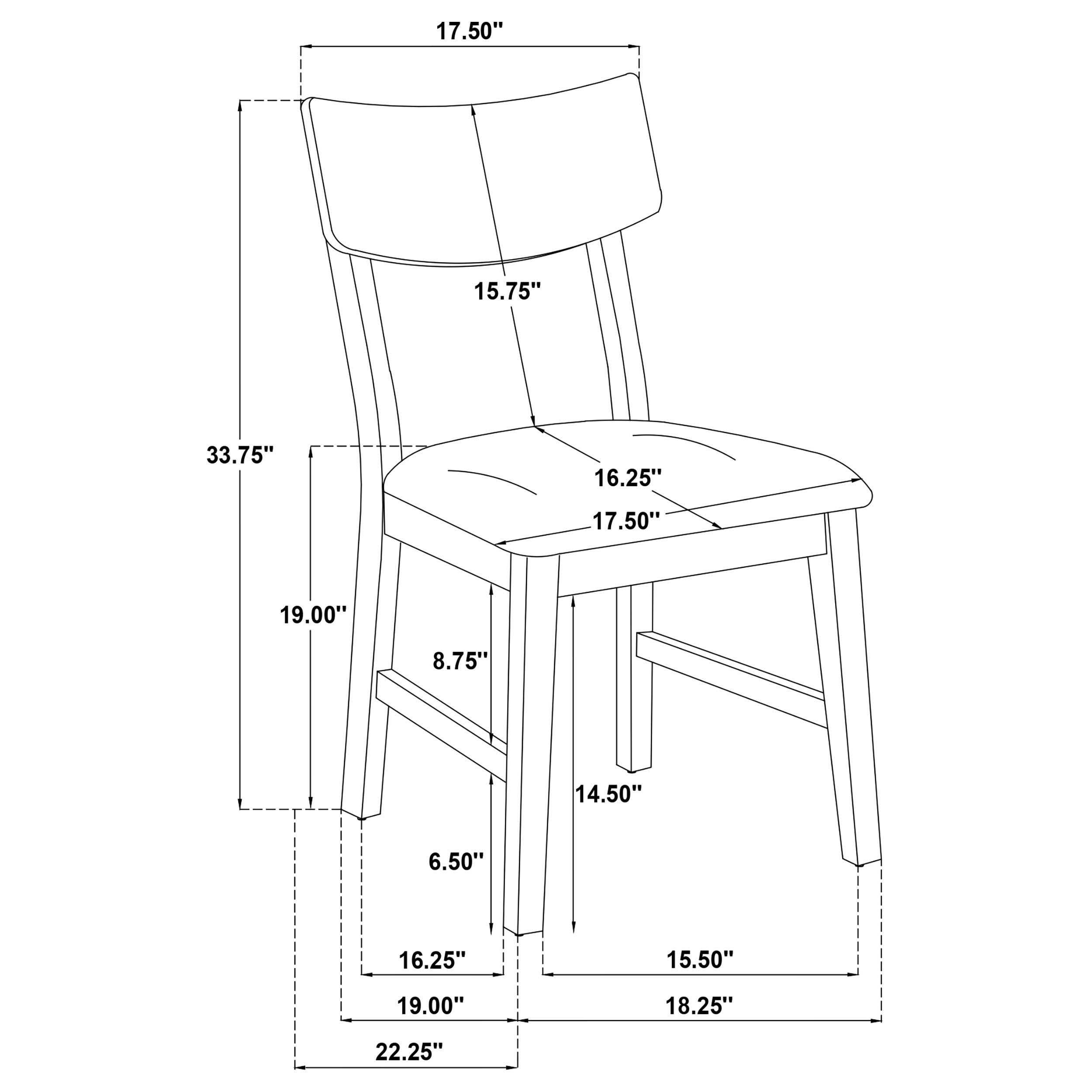 Catley 5-piece Round Drop Leaf Dining Table Set Dark Coffee — view 19