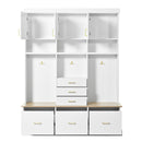 Entryway Hall Tree With Bench And Storage, 5 In 1 Coat Rack