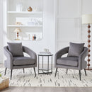 Open Back Accent Chair, Round Sofa Lounge Armchair