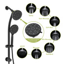 Multi Function Dual Shower Head Shower System With 4.7" Rain Showerhead, 7 Function Hand Shower, Adjustable Slide Bar