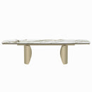 Cora - Dining Table - Ceramic Top & Golden Champange