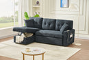 Reversible Sofa Couch Sleeper With Pull Out Bed And USB Port