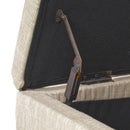Glouster - Contemporary Storage Ottoman V2 With Upholstered Fabric - Sand