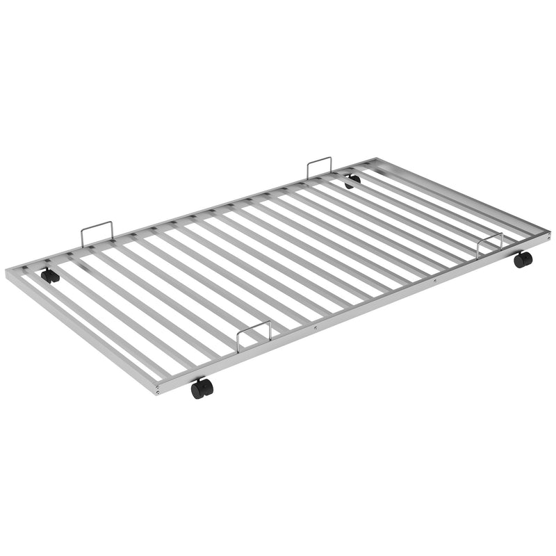 Bunk Bed With Steel Frame And Trundle, 2 Side Ladders