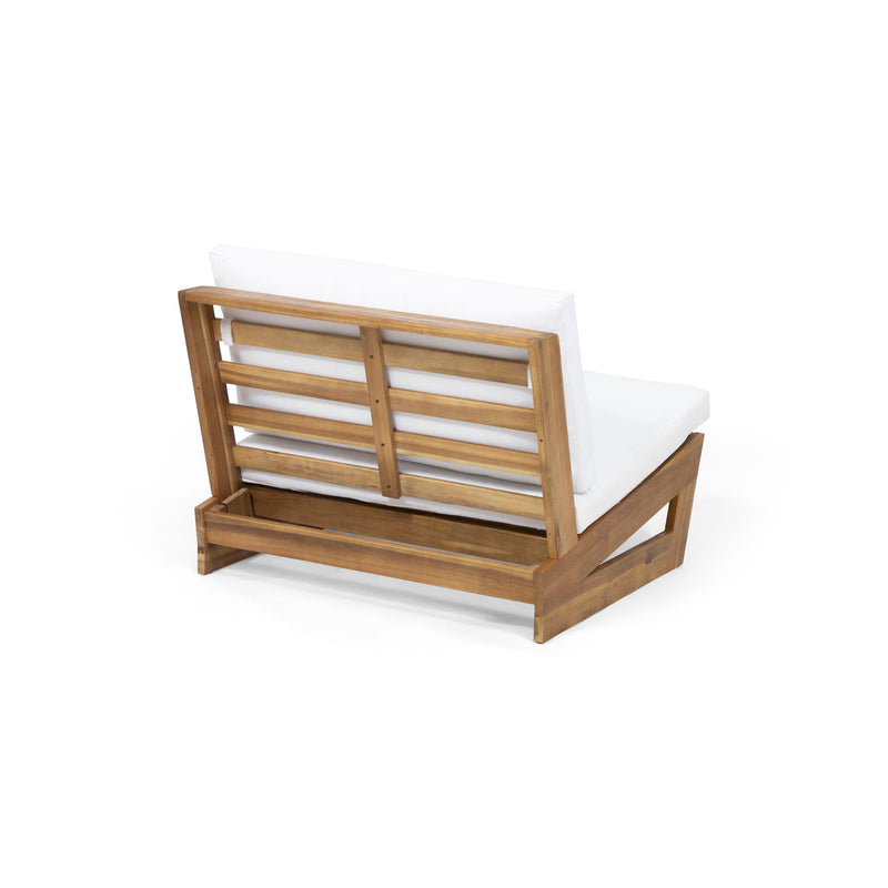 Acacia Wood Outdoor Club Chair With Cushions