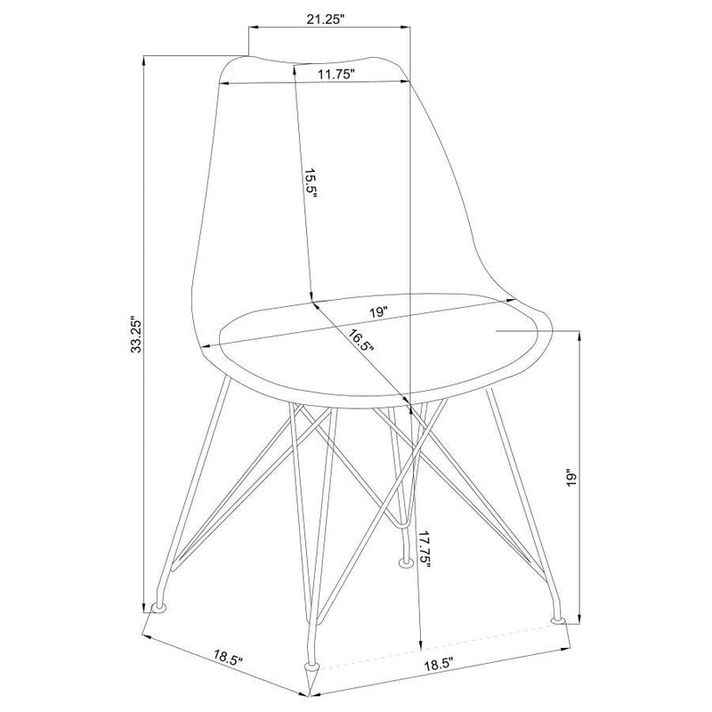 Juniper - Polypropylene Dining Side Chair (Set of 2) - Gray