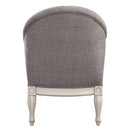 Florian - Chair - Gray Fabric & Antique White
