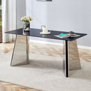 Modern Marble Patterned Dining Table With Stainless Steel Butterfly Legs