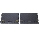 Heavy Duty Plastic 4" High Portable Automotive Curb Ramp For Cars & Wheelchairs Interlocking Design - Black
