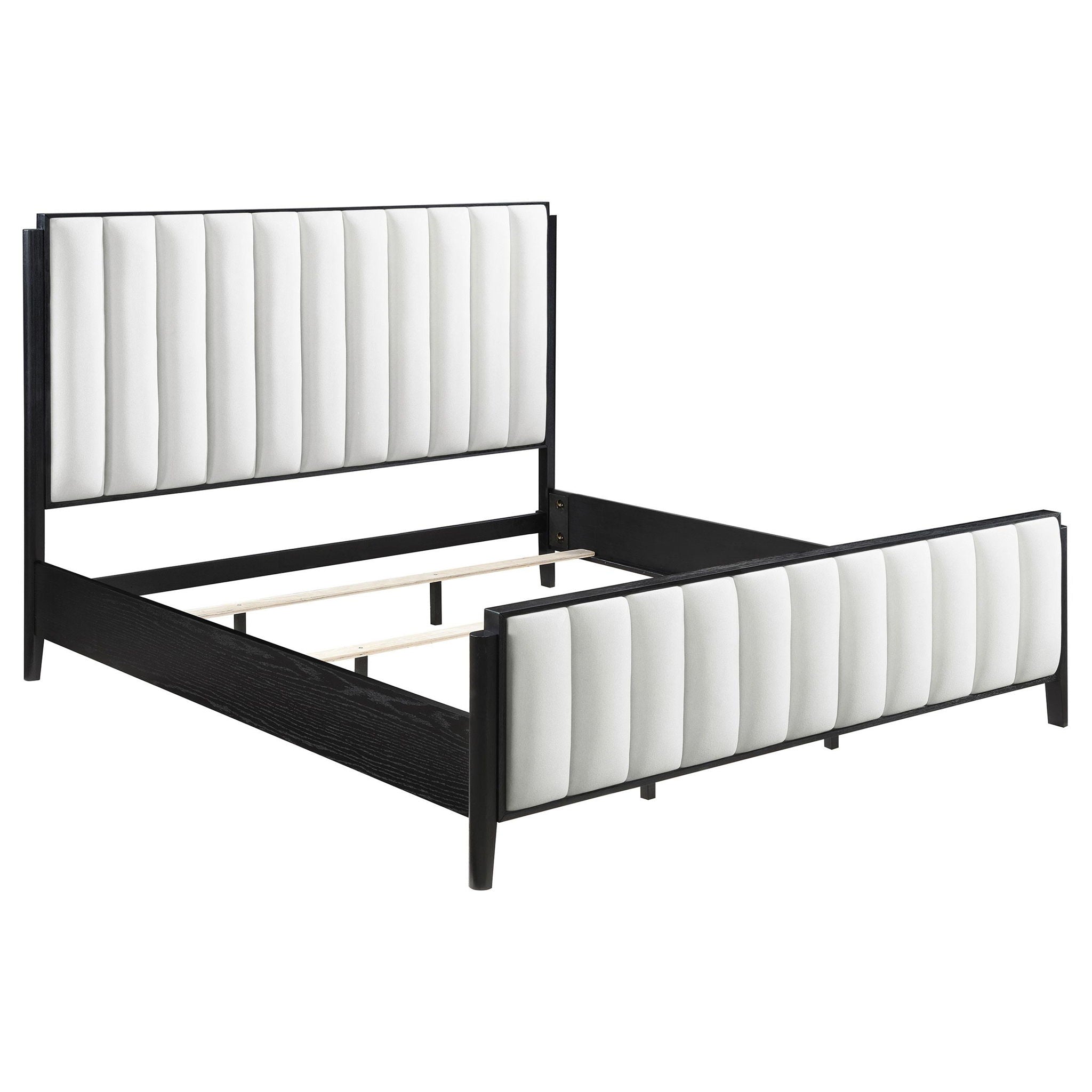 Brookmead 4-piece Upholstered Eastern King Bedroom Set Black