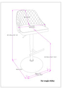 Edwin - Adjustable Swivel Bar Stool - Black