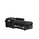 Modern Velvet 3 In 1 Sofa Bed Chair, Adjustable Recliner