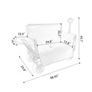 3 In 1 Folding Wagon With Bench Seat & Rear Mounted Tabletop - Orange