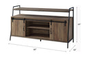 Rashawn TV Stand - Rustic Oak & Black Finish - Atlantic Fine Furniture Inc