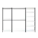Fiona - Freestanding 3 Tower System Walk In Closet With 7 Shelf Wood And Metal Frame - White