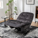Modern Swivel Gliding Recliner Chair With Rocking Function And Phone Holder, Large Comfortable