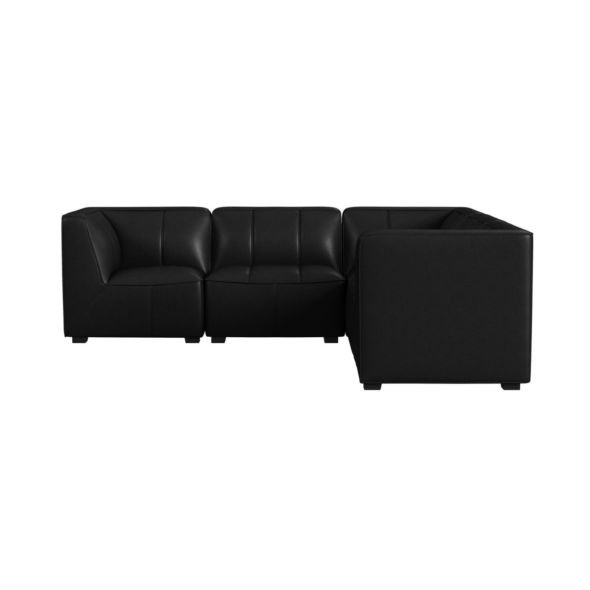 Blake 5 Piece Modular Sectional in Black by Elements International, view 4