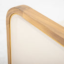 Outdoor Acacia Wood Patio Club Chair, Textilene Patio Furniture, Waterproof Thick Cushion Deep Seating For Porch, Garden, Backyard, Balcony, Weight Capacity 400Lbs, Light Teak - Beige