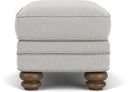 Bay Bridge - Fabric Ottoman, Nailhead Trim