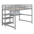 Loft Bed With Shelves, Desk And Writing Board