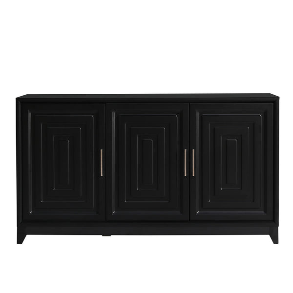 TV Stand For TVs Up To 65", Modern Entertainment Center Media Console Cabinet With 2 Spacious Storage Space