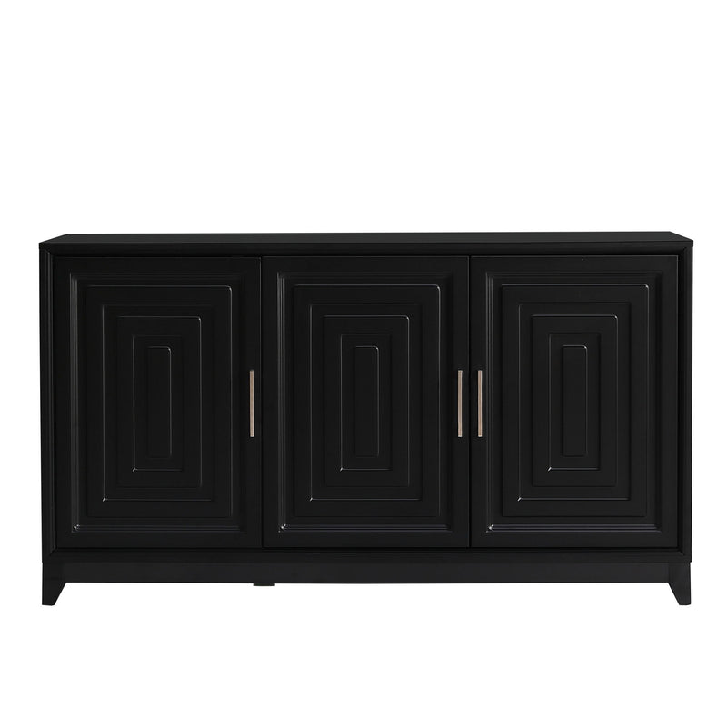 TV Stand For TVs Up To 65", Modern Entertainment Center Media Console Cabinet With 2 Spacious Storage Space