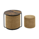 Multi Functional Ottoman And Table Set With Drum Stool