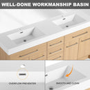 Freestanding Bathroom Vanity With Resin Sink, Soft-Closing Doors And Drawers