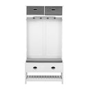 Hall Tree With 6 Hooks And Hinged Lid, Coat Hanger, Storage Bench, 3 In 1 Design
